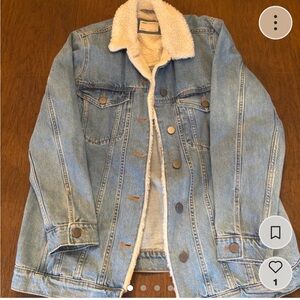 ASOS Denim Jacket with Cream Sherpa Collar